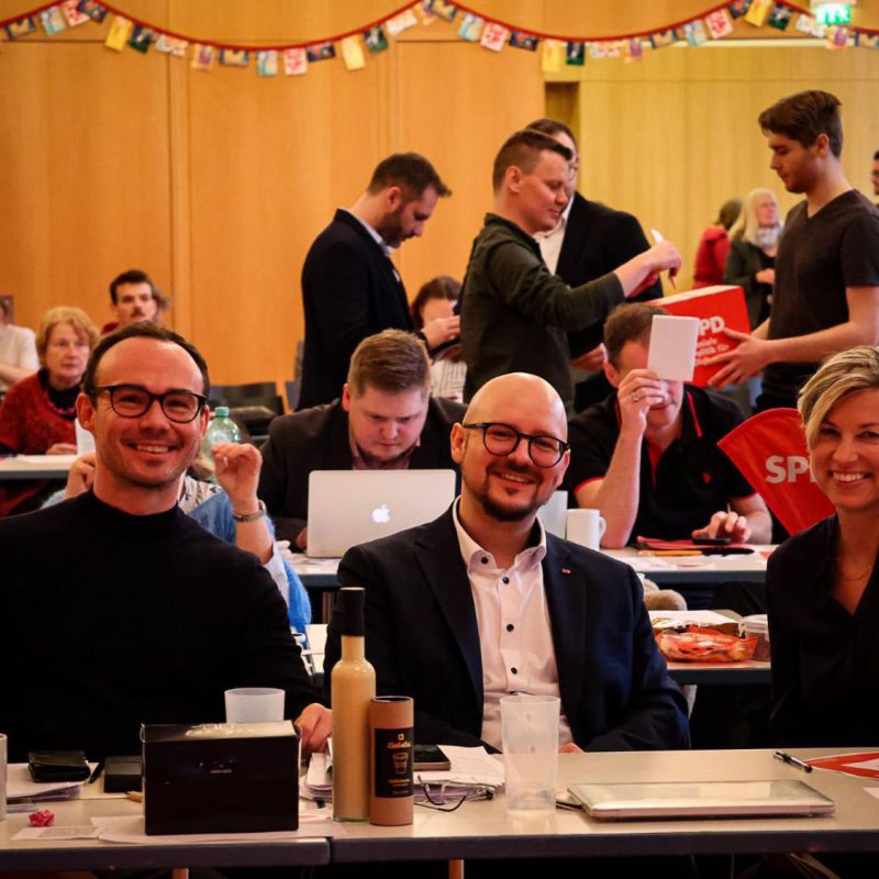 Beim Parteitag der SPD Erfurt mit Conny Klisch und Robert Büssow.