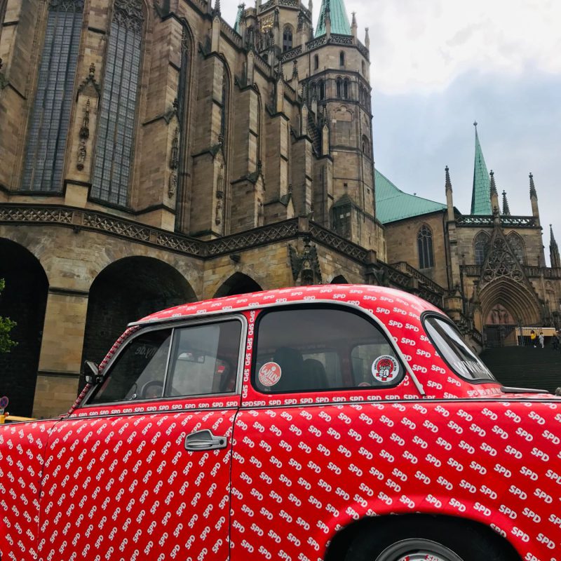 Das ist Willy – Der 62 Jahre alte Trabant 600 begleitet mich im Wahlkampf.